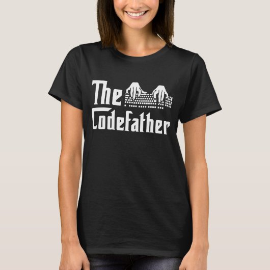 Mens the Codefather Programming Software Developer T-Shirt (Vorderseite)