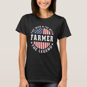 Mens The Man The Myth And The Legend Farmer Usa Fl T-Shirt