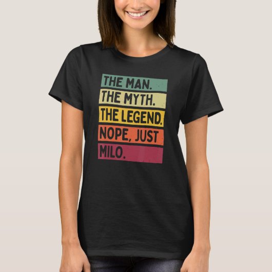 Mens the Man the Mythos the Legend Nope just Milo T-Shirt (Vorderseite)