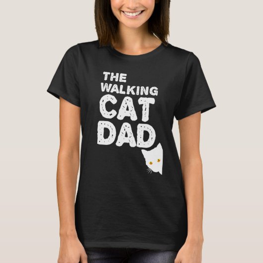 Mens the Walking Cat Vater - Best Catdad nimmt sei T-Shirt (Vorderseite)