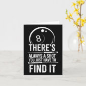 Mens Theres immer ein Shot Funny Billiards Pool Pl Karte (Gelbe Blume)