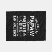 Mens They Call Me Papaw Grandpa Papa Father's Day Fleecedecke (Vorderseite (Horizontal))