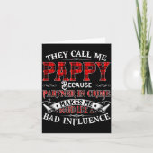 Mens They Call Me Pappy Tee Christmas Fathers Day Karte (Vorderseite)