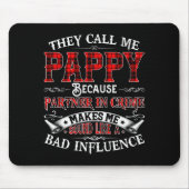Mens They Call Me Pappy Tee Christmas Fathers Day Mousepad (Vorne)