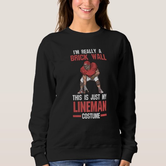 Mens This is just my Lineman costume Lineman Sweatshirt (Vorderseite)