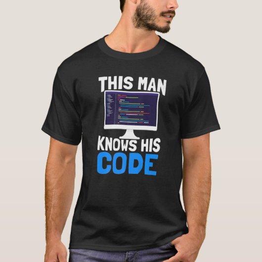 Mens this man kennt seine Code-Entwickler-Software T-Shirt (Vorderseite)