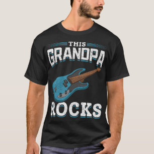Mens This Opa Rocks Remüde Bassist Retirement T-Shirt