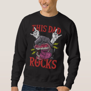 Mens This Vater Rocks Vater Daddy Heavy Metal Vate Sweatshirt