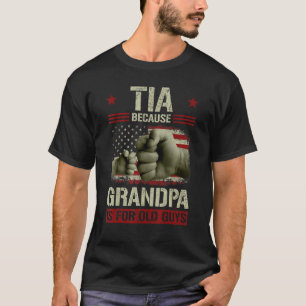 Mens Tia, weil Opa für alte Typ US-Flagge ist T-Shirt
