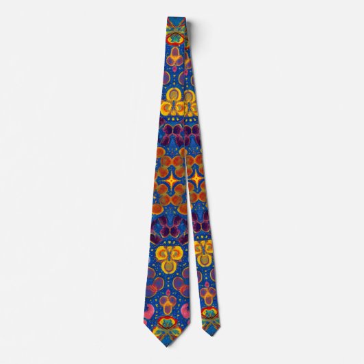 men's tie designer tie Colorful Abstract Design Krawatte (Vorderseite)