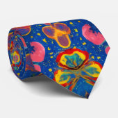 men's tie designer tie Colorful Abstract Design Krawatte (Gerollt)
