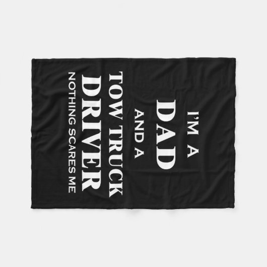 Mens Tow Truck Driver Vater Autofahren keine Probl Fleecedecke (Vorderseite (Horizontal))