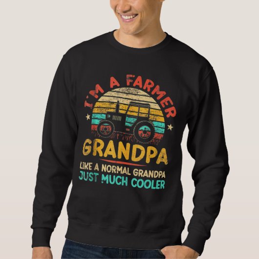 Mens Tractor Farm Rancher I bin Bauer Gra Sweatshirt (Vorderseite)