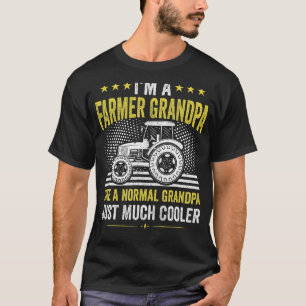 Mens Tractor Retro Stil Landwirtschaft Bauer Großv T-Shirt