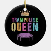 Mens TRAMPOLINE QUEEN Gymnastikteam Gymnastikteam  Keramik Ornament (Hinten)