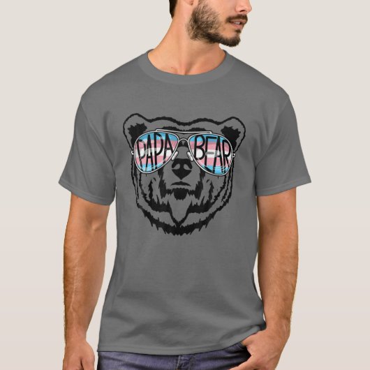 Mens Trans Papa Bear Proud Vater Ally Transgender T-Shirt (Vorderseite)
