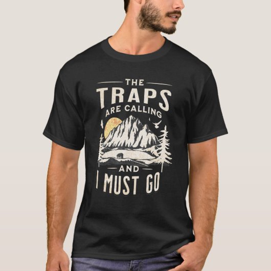Mens Trapping Trapper Hunting Fur Trade Hunting T-Shirt (Vorderseite)