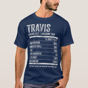 Mens Travis Nutrition Personalisiert Name Funny Na T-Shirt