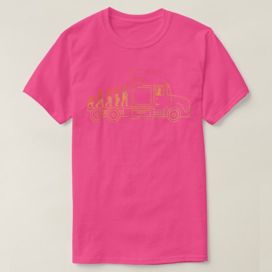 Mens Truck Driver Lange Evolution T-Shirt (Design vorne)