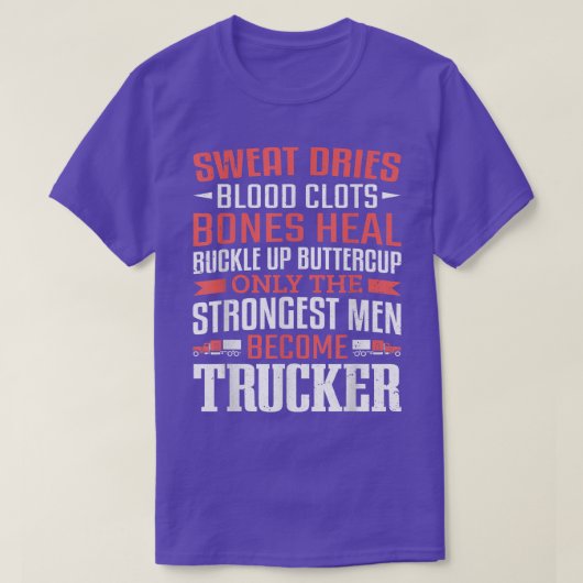 Mens Truck Driver Trucking Große Männer werden Tr T-Shirt (Design vorne)