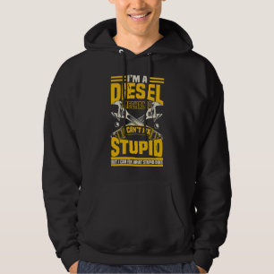 Mens Trucker Diesel Mechanik Ich kann keine Dummhe Hoodie