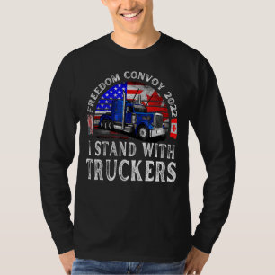 Mens Trucker Support Ich stehe mit LKWs Freiheit T-Shirt