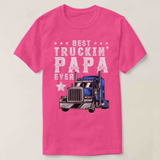Mens Trucking Papa Shirt Vathers Day Trucker Appar (Design vorne)
