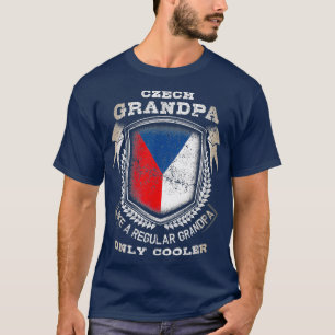 Mens tschechischer Opa wie ein regelmäßiger Opa T-Shirt