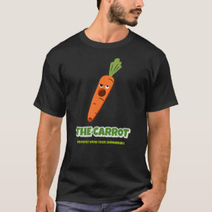 Mens TShirt Black "The carrot frowns" lustiges Zit