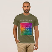 Mens TShirt Text-Logo hinzufügen Bella-Leinwand (Vorne ganz)