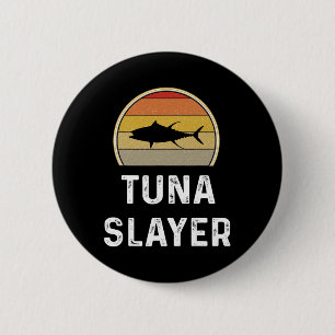 Mens Tuna Slayer Fishing Gaben Funny Fisherman Shi Button