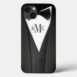 Mens Tuxedo Anzug Pattern - Einmaliges Monogramm Case-Mate iPhone Hülle