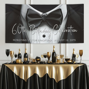 Mens Tuxedo Geburtstagsparty Banner