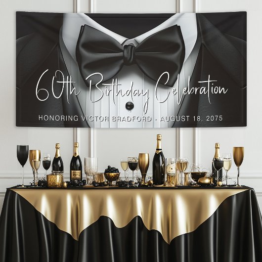 Mens Tuxedo Geburtstagsparty Banner