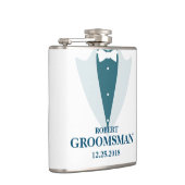 Mens Tuxedo und Trauzeuge Hochzeit Flachmann (Rechts)