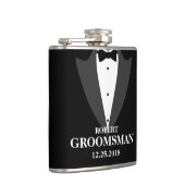 Mens Tuxedo und Trauzeuge Hochzeit Flachmann (Rechts)