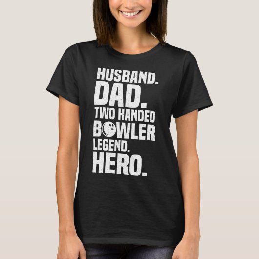 Mens Two Handheld Bowler Funny Bowling für Vater T-Shirt (Vorderseite)
