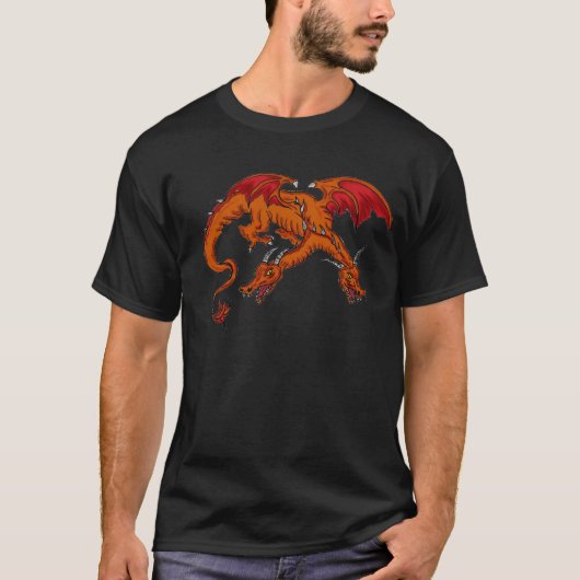 Mens Two Headed Dragon T-Shirt (Vorderseite)