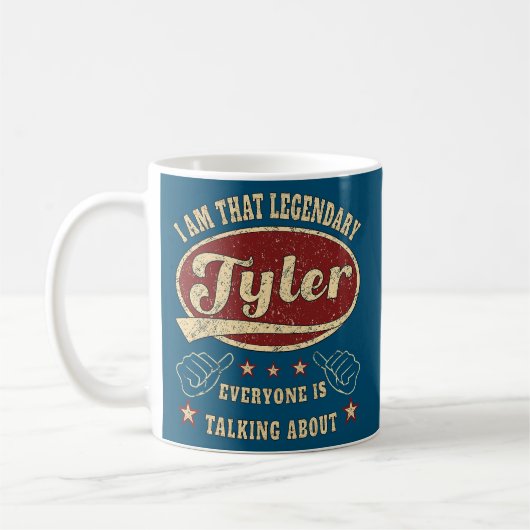 Mens Tyler Ich bin der legendäre Tyler Kaffeetasse (Links)