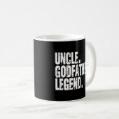 Mens Uncle GodVater Legend Nephew Niece Godchil Kaffeetasse (VorderseiteRechts)
