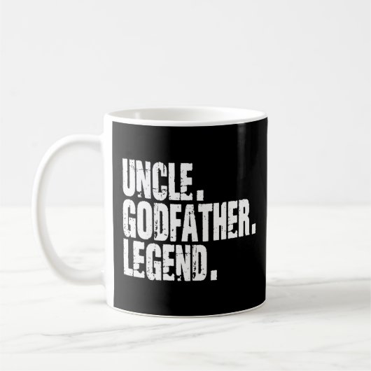 Mens Uncle GodVater Legend Nephew Niece Godchil Kaffeetasse (Links)