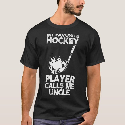 Mens Uncle Hockey Player T-Shirt (Vorderseite)