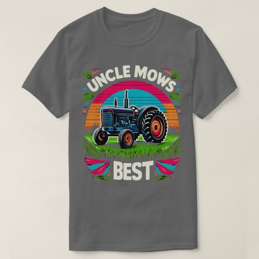 Mens Uncle Mows Best Lawn e Vater Mowing Onkel und T-Shirt (Design vorne)