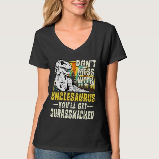 Mens Uncle Rex Saurus Papasaurus Dinosaurs Männer  T-Shirt (Vorderseite)