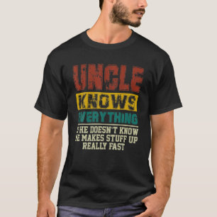 Mens Uncle weiß alles Vintage T-Shirt