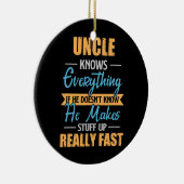 Mens Uncle weiß alles, was Funny Oncles Väter sind Keramik Ornament (Rechts)