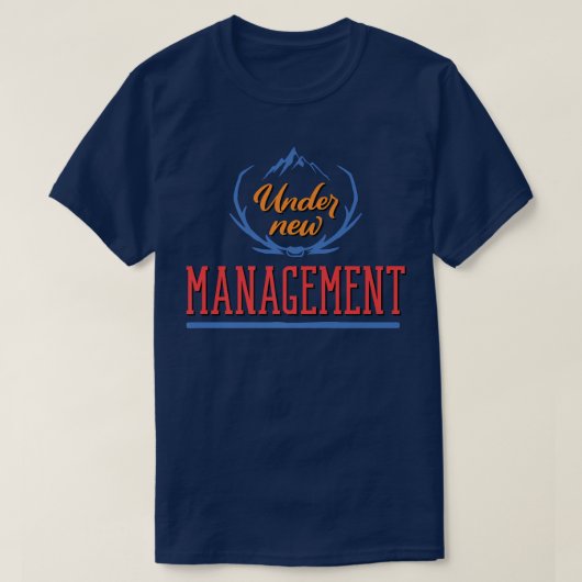 Mens Under New Management Funny Bachelor Party  T-Shirt (Design vorne)