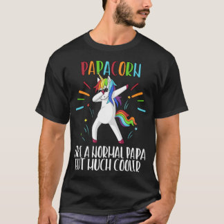 Mens Unicorn Papa Girl Geburtstagsparty Apparel, H T-Shirt