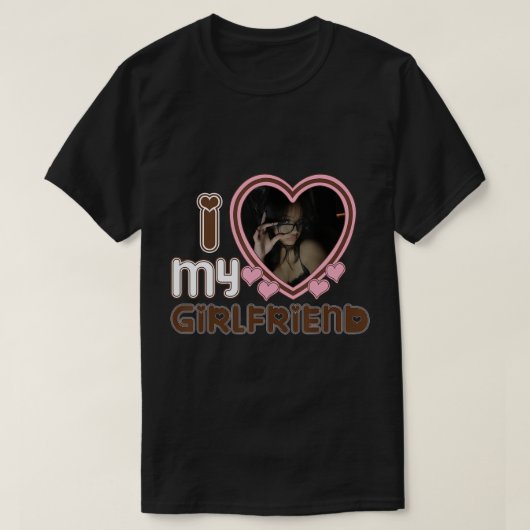 Mens Unisex Custom T - Shirt I Liebe My Girlfriend (Design vorne)