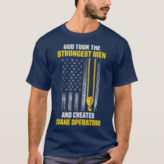 Mens US Flag Cranbetreiber Strongest Men T-Shirt